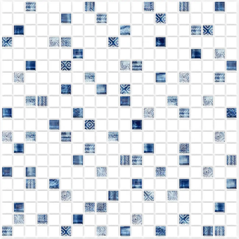 Фото Комплект панелей ПВХ Регул Северное сияние 474x478мм 2.2м² 10шт белый/синий Фото Комплект панелей ПВХ Регул Северное сияние 474x478мм 2.2м² 10шт белый/синий