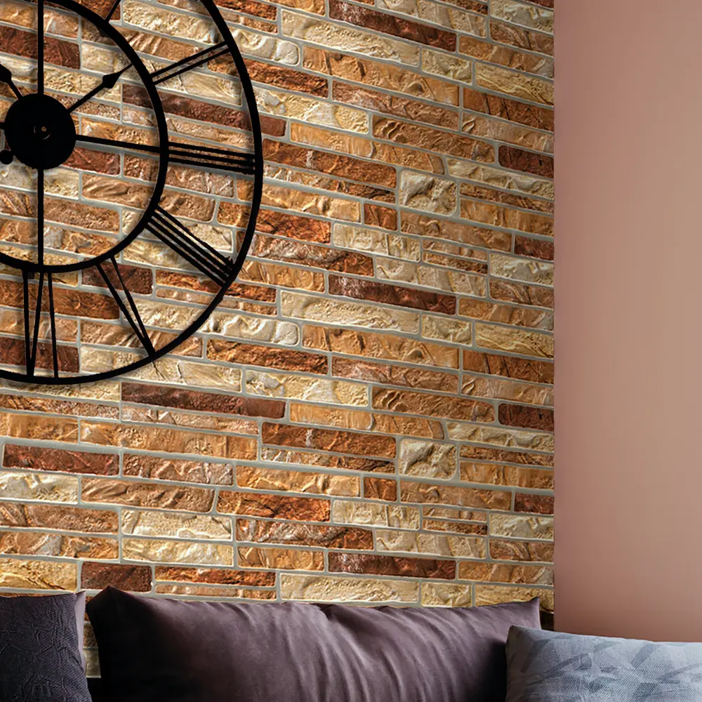 Фото 3 Комплект панелей ПВХ Регул Сланец 480x957мм 4.7м² 10шт коричневый Фото 3 Комплект панелей ПВХ Регул Сланец 480x957мм 4.7м² 10шт коричневый