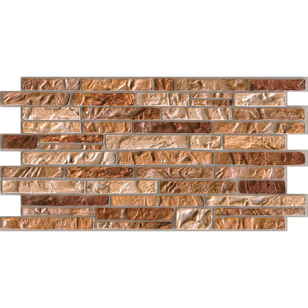 Фото Комплект панелей ПВХ Регул Сланец 480x957мм 4.7м² 10шт коричневый Фото Комплект панелей ПВХ Регул Сланец 480x957мм 4.7м² 10шт коричневый