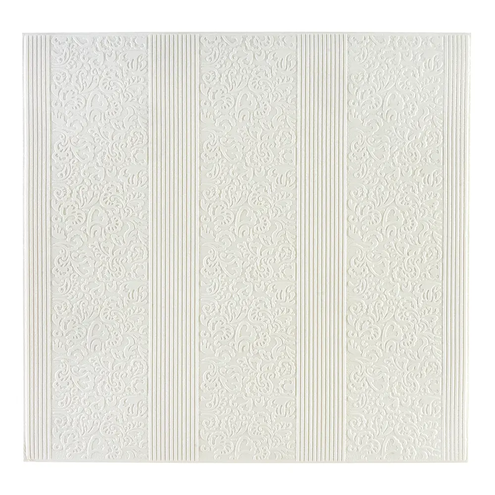 Фото Комплект панелей ПВХ Lako decor Барокко 700x700x6мм 2.45м² 5шт белый Фото Комплект панелей ПВХ Lako decor Барокко 700x700x6мм 2.45м² 5шт белый