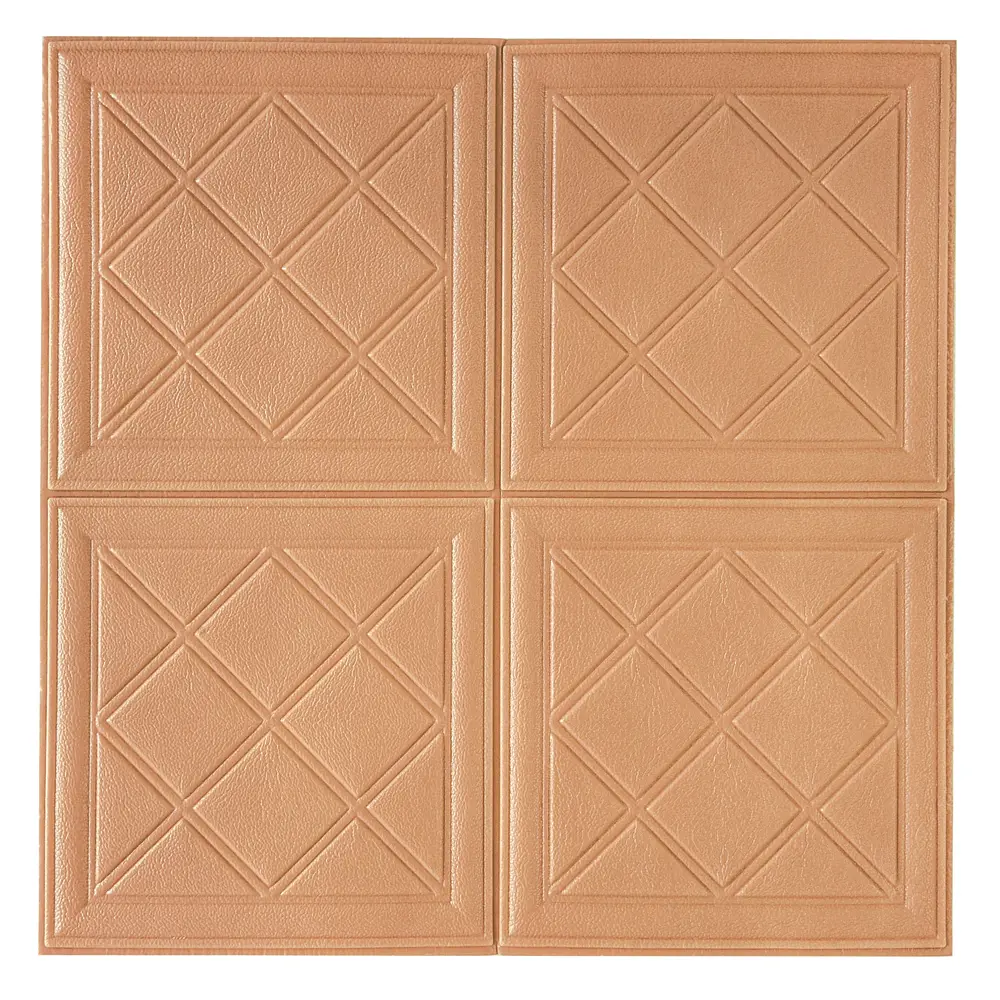 Фото Комплект панелей ПВХ Lako decor Модерна 700x700x6мм 2.45м² 5шт коричневый Фото Комплект панелей ПВХ Lako decor Модерна 700x700x6мм 2.45м² 5шт коричневый