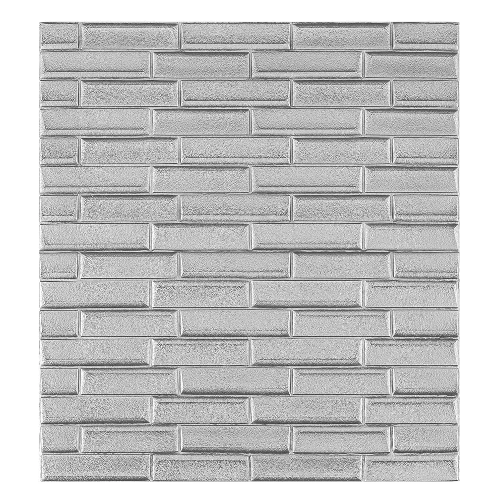 Фото 3 Комплект панелей ПВХ Lako decor Клинкер 770x700мм 5.4м² 10шт серебристый Фото 3 Комплект панелей ПВХ Lako decor Клинкер 770x700мм 5.4м² 10шт серебристый