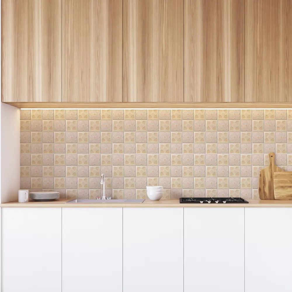 Фото 3 Комплект панелей ПВХ Bazzart Керамика 300x300мм 4.05м² 45шт ванильный Фото 3 Комплект панелей ПВХ Bazzart Керамика 300x300мм 4.05м² 45шт ванильный