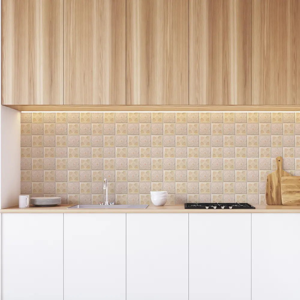 Фото 3 Комплект панелей ПВХ Bazzart Керамика 300x300мм 3.15м² 35шт ванильный Фото 3 Комплект панелей ПВХ Bazzart Керамика 300x300мм 3.15м² 35шт ванильный