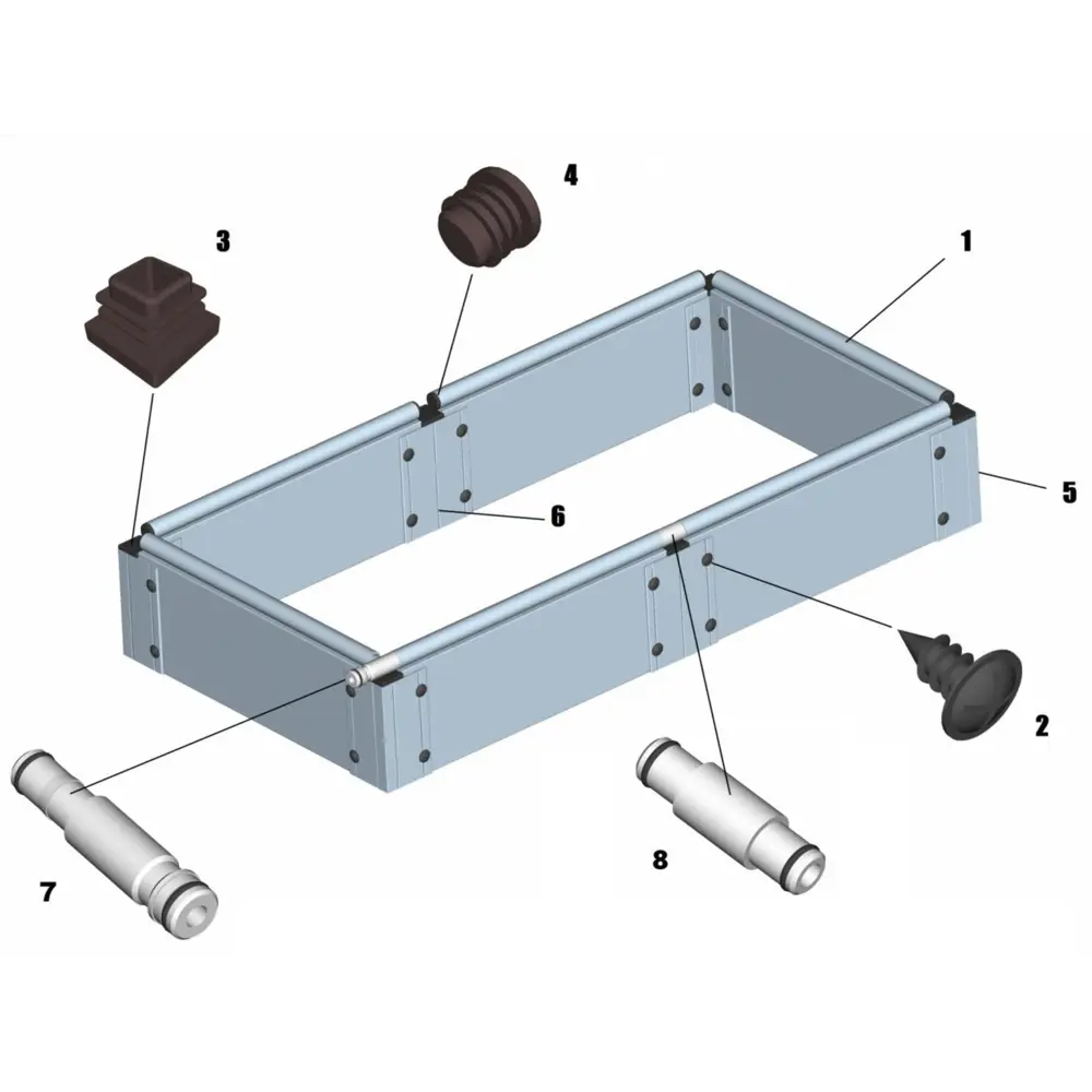 Фото 3 Ограждение для грядок Steindorf 2000x1000x125мм с микрополивом один ярус Фото 3 Ограждение для грядок Steindorf 2000x1000x125мм с микрополивом один ярус