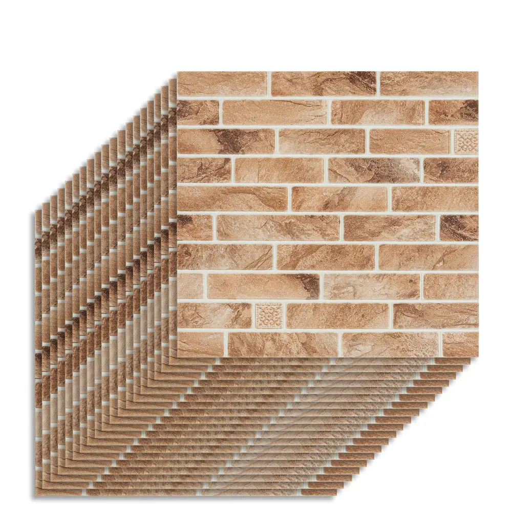 Фото Комплект панелей ПВХ Lako decor Барокко Бежевый кирпич 700x700мм 9.8м² 20шт Фото Комплект панелей ПВХ Lako decor Барокко Бежевый кирпич 700x700мм 9.8м² 20шт