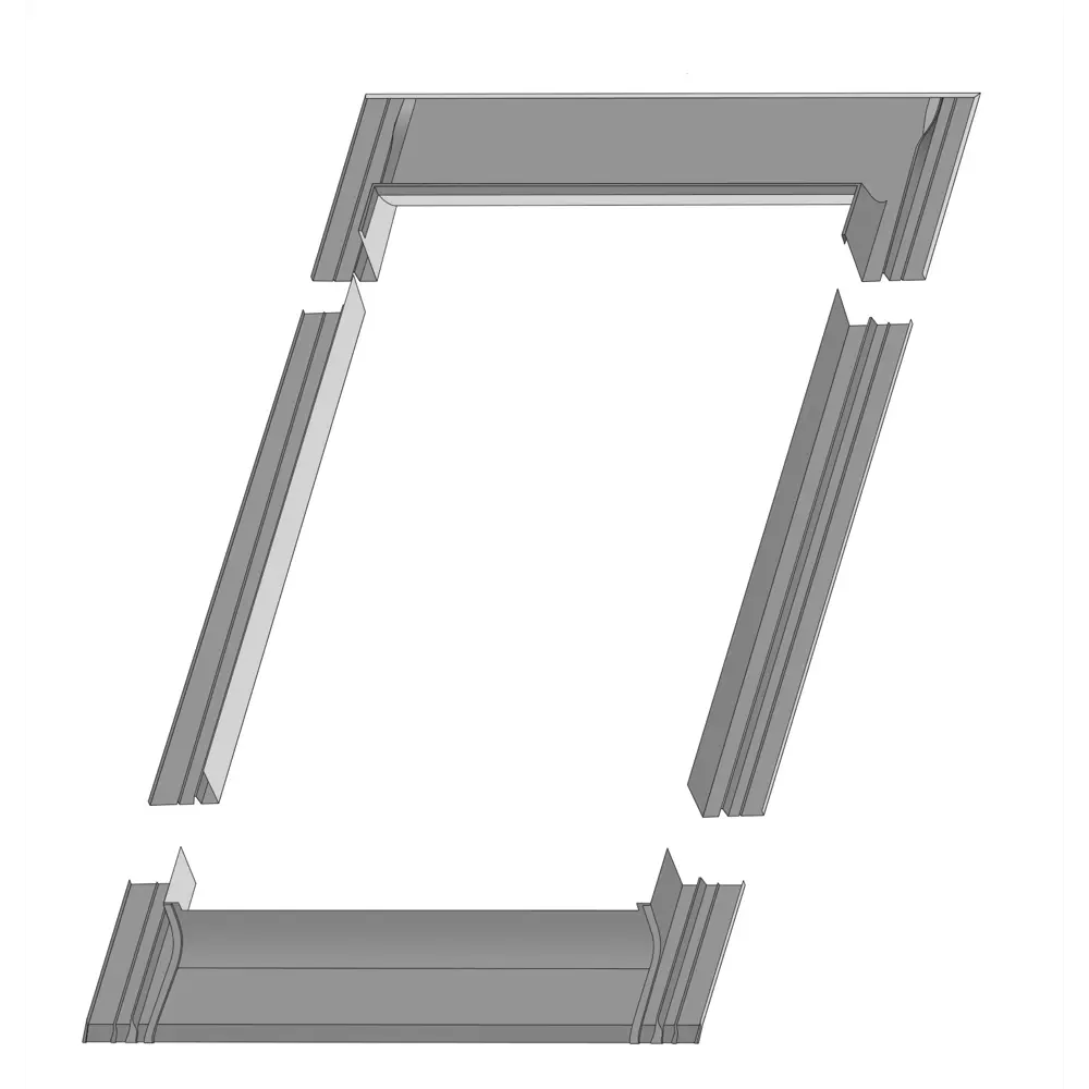 Фото Оклад для мансардного окна AHRD S B4 1400x940мм цвет серо-коричневый Фото Оклад для мансардного окна AHRD S B4 1400x940мм цвет серо-коричневый