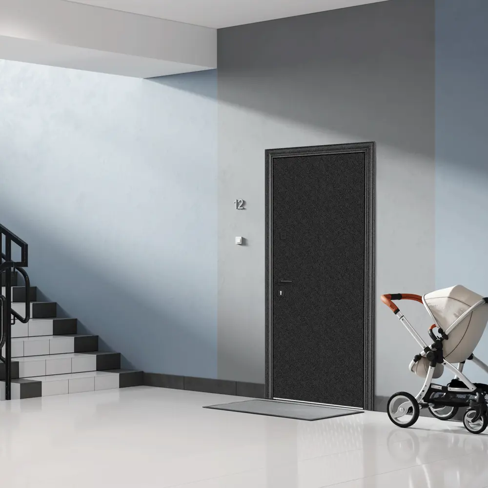 Фото 3 Входная дверь Torex Comfort X 210x100см правый цвет крема/черный шелк с зеркалом Фото 3 Входная дверь Torex Comfort X 210x100см правый цвет крема/черный шелк с зеркалом