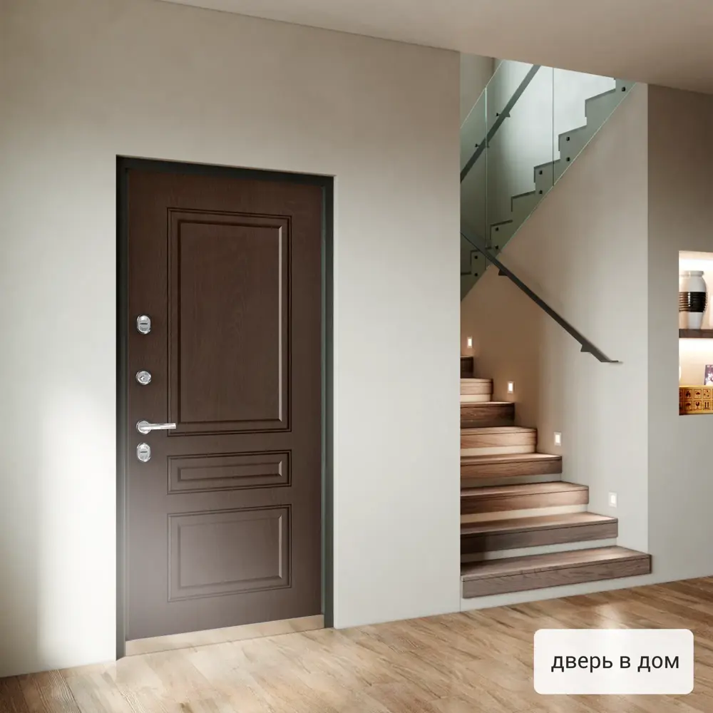 Фото 3 Входная дверь Torex Village advanced левый 205x95см цвет дуб коньяк Фото 3 Входная дверь Torex Village advanced левый 205x95см цвет дуб коньяк