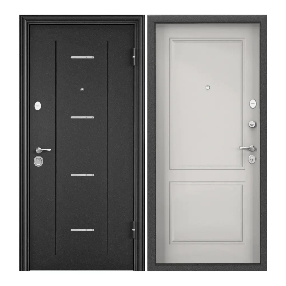 Фото Входная дверь Torex Flat-M правый 205x86см цвет бьянко Фото Входная дверь Torex Flat-M правый 205x86см цвет бьянко