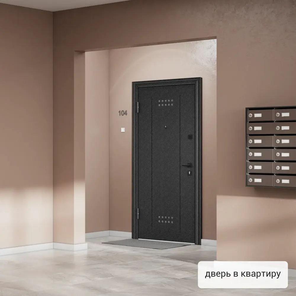 Фото 3 Входная дверь Torex Flat-M 205x95см левый цвет бьянко/черный шелк с зеркалом Фото 3 Входная дверь Torex Flat-M 205x95см левый цвет бьянко/черный шелк с зеркалом