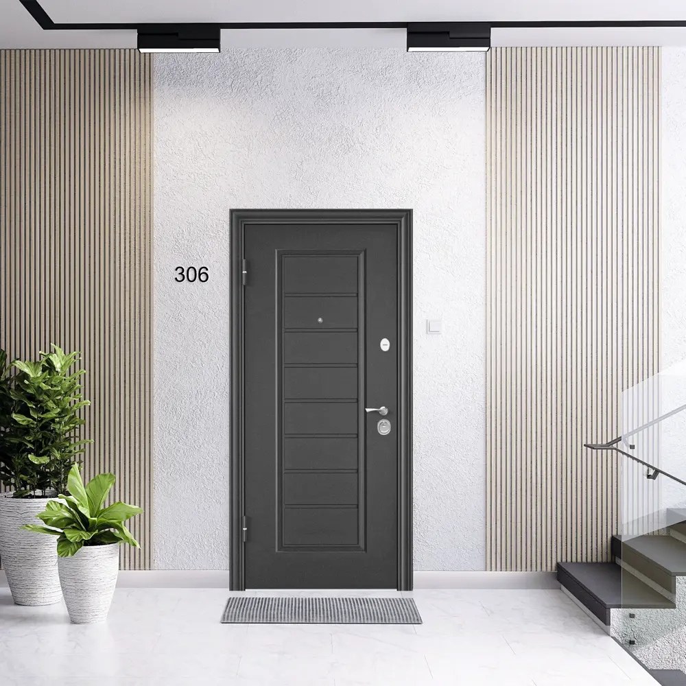 Фото 3 Входная дверь Torex Flat-L левый 205x95см цвет белый Фото 3 Входная дверь Torex Flat-L левый 205x95см цвет белый