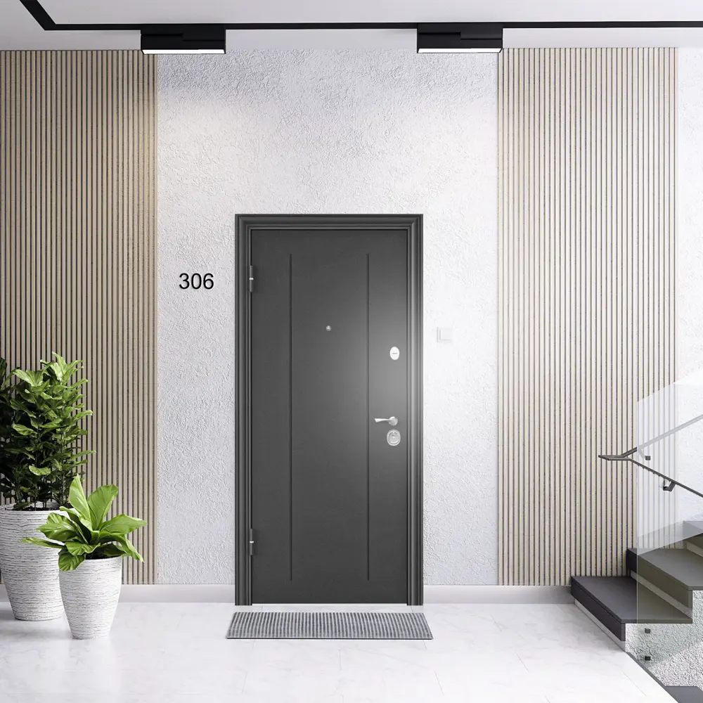 Фото 3 Входная дверь Torex Flat-L левый 205x86см цвет бетон известковый Фото 3 Входная дверь Torex Flat-L левый 205x86см цвет бетон известковый