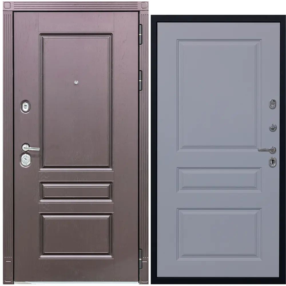 Фото Входная дверь Diva ДХ-27 205x96см правый крафтовый дуб/Д13 силк маус Фото Входная дверь Diva ДХ-27 205x96см правый крафтовый дуб/Д13 силк маус