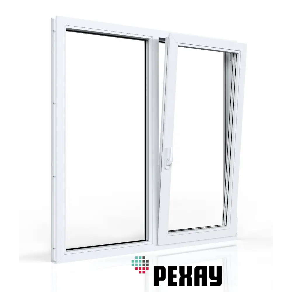 Фото 5 Пластиковое окно ПВХ Рехау Blitz 1500x1500мм (ВхШ) двухстворчатое глухое левое/поворотно-откидное правое однокамерный стеклопакет цвет белый Фото 5 Пластиковое окно ПВХ Рехау Blitz 1500x1500мм (ВхШ) двухстворчатое глухое левое/поворотно-откидное правое однокамерный стеклопакет цвет белый