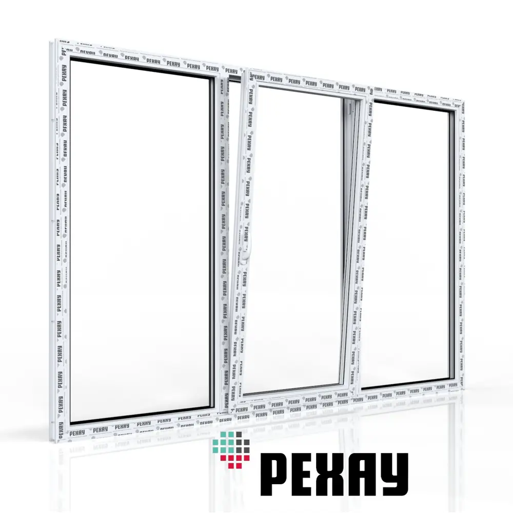 Фото 4 Пластиковое окно ПВХ Рехау Blitz 1400x1800мм (ВхШ) трехстворчатое глухое/поворотно-откидное правое/глухое однокамерный стеклопакет цвет белый Фото 4 Пластиковое окно ПВХ Рехау Blitz 1400x1800мм (ВхШ) трехстворчатое глухое/поворотно-откидное правое/глухое однокамерный стеклопакет цвет белый