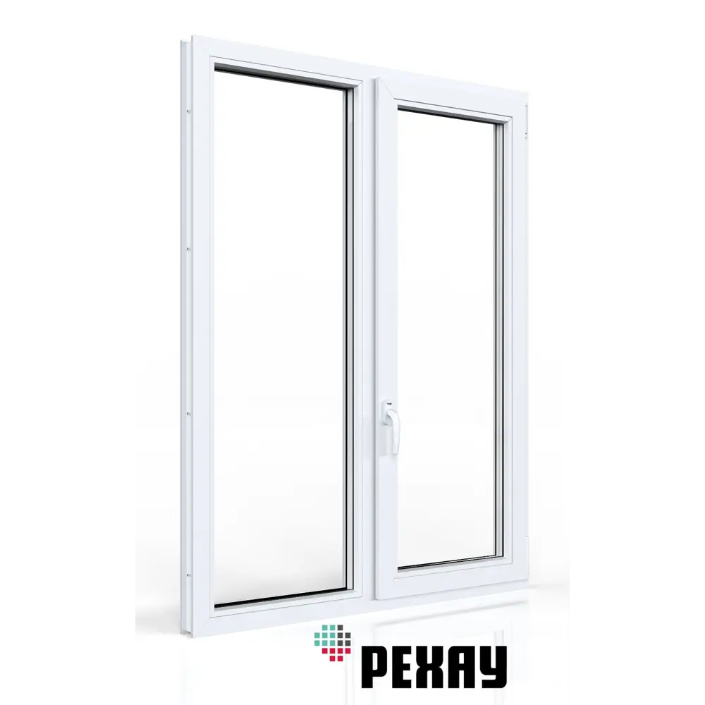 Фото 3 Пластиковое окно ПВХ Рехау Blitz 1100x1000мм (ВхШ) двухстворчатое глухое левое/поворотно-откидное правое однокамерный стеклопакет цвет белый Фото 3 Пластиковое окно ПВХ Рехау Blitz 1100x1000мм (ВхШ) двухстворчатое глухое левое/поворотно-откидное правое однокамерный стеклопакет цвет белый