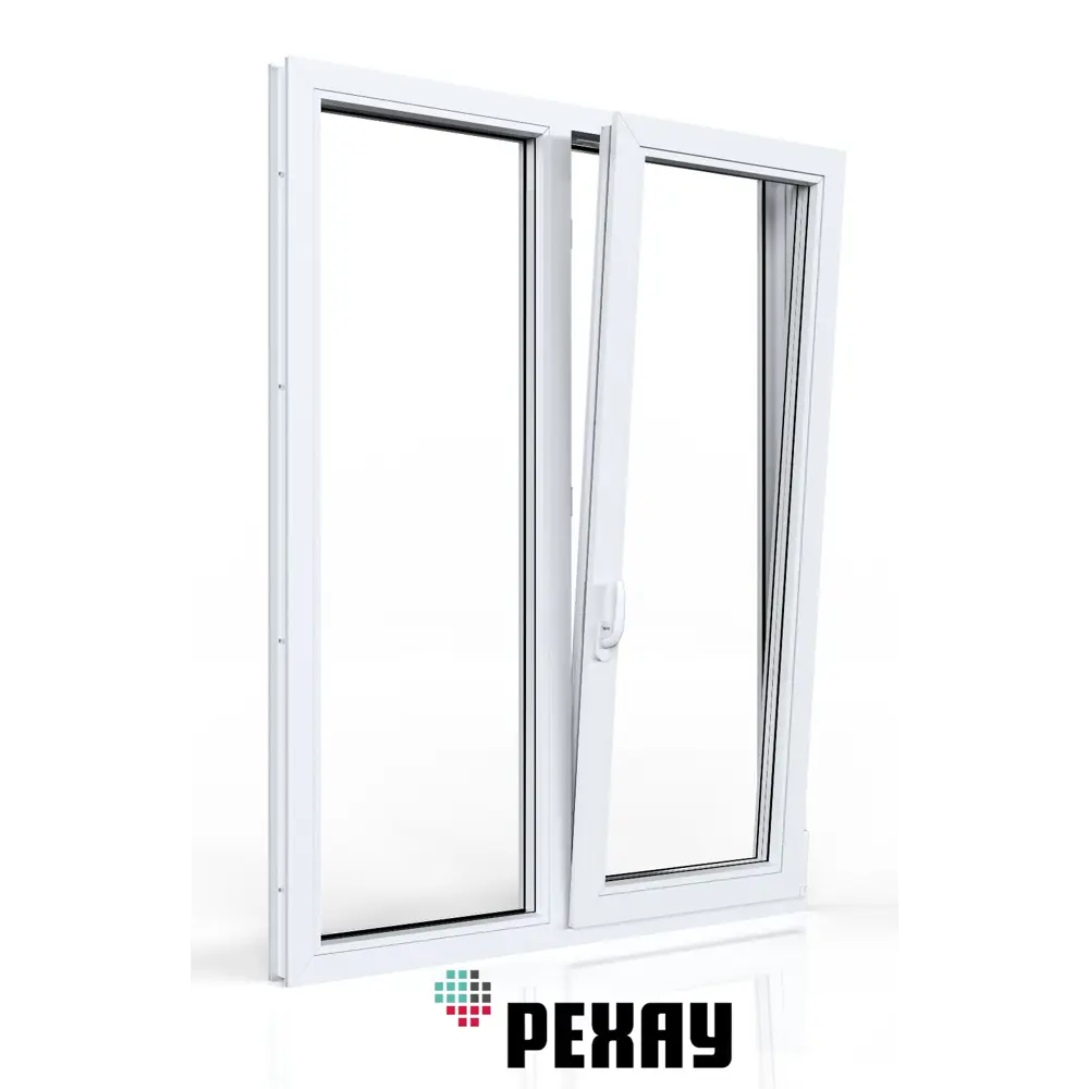 Фото 4 Пластиковое окно ПВХ Рехау Blitz 1100x1000мм (ВхШ) двухстворчатое глухое левое/поворотно-откидное правое однокамерный стеклопакет цвет белый Фото 4 Пластиковое окно ПВХ Рехау Blitz 1100x1000мм (ВхШ) двухстворчатое глухое левое/поворотно-откидное правое однокамерный стеклопакет цвет белый