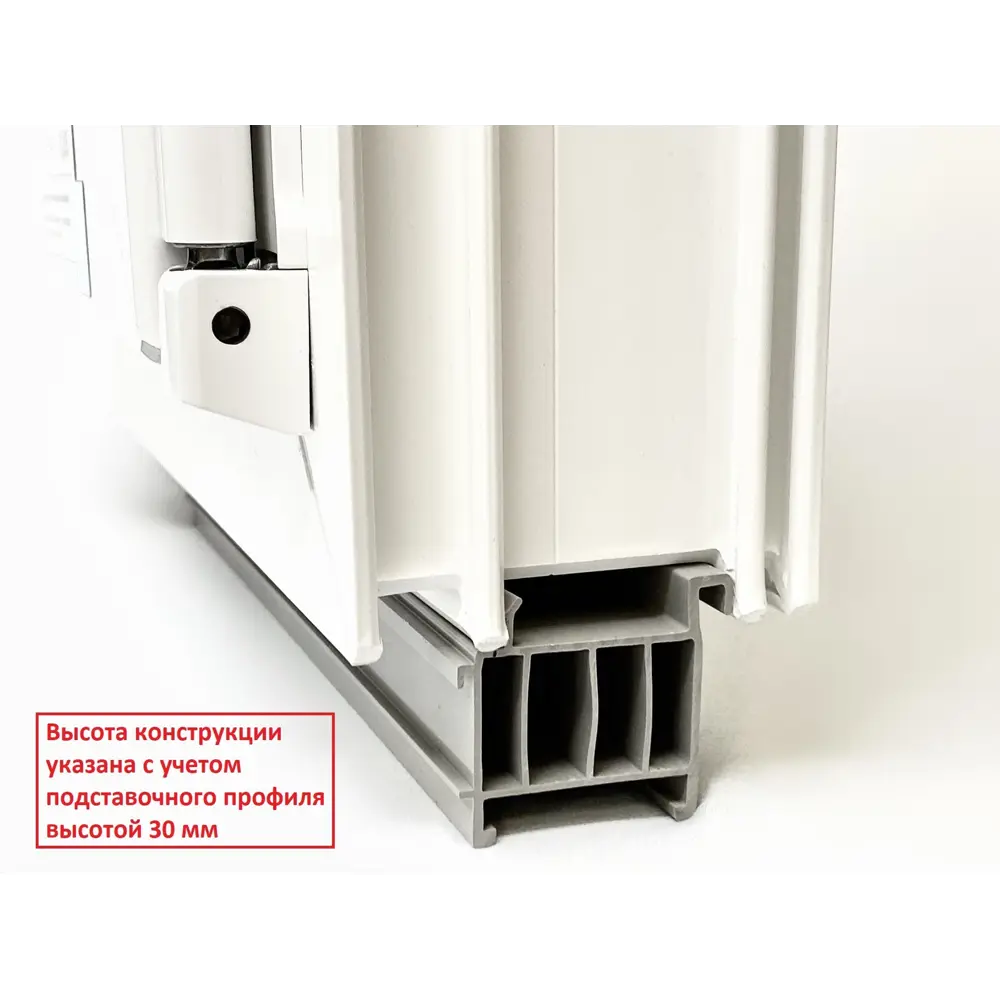 Фото 4 Пластиковое окно ПВХ Рехау Blitz 1000x400мм (ВхШ) глухое однокамерный стеклопакет цвет белый