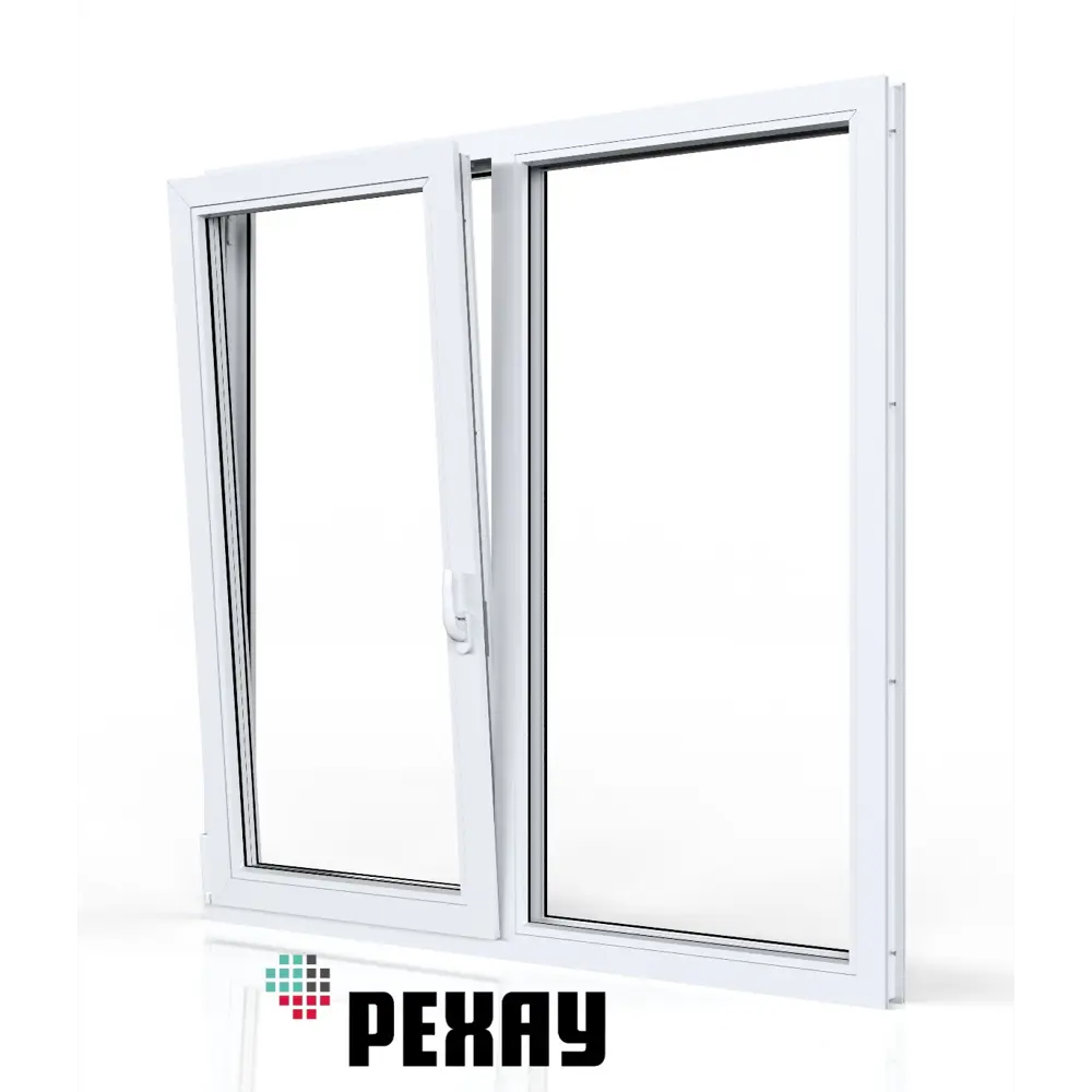 Фото 5 Пластиковое окно ПВХ Рехау Blitz 1400x1300мм (ВхШ) двухстворчатое поворотно-откидное левое/глухое правое однокамерный стеклопакет цвет белый Фото 5 Пластиковое окно ПВХ Рехау Blitz 1400x1300мм (ВхШ) двухстворчатое поворотно-откидное левое/глухое правое однокамерный стеклопакет цвет белый