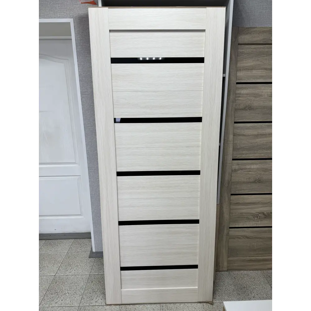 Фото 5 Дверь межкомнатная Дверные решения Альмека остеклённая 60x200см ПВХ цвет лиственница светлая без замка и петель