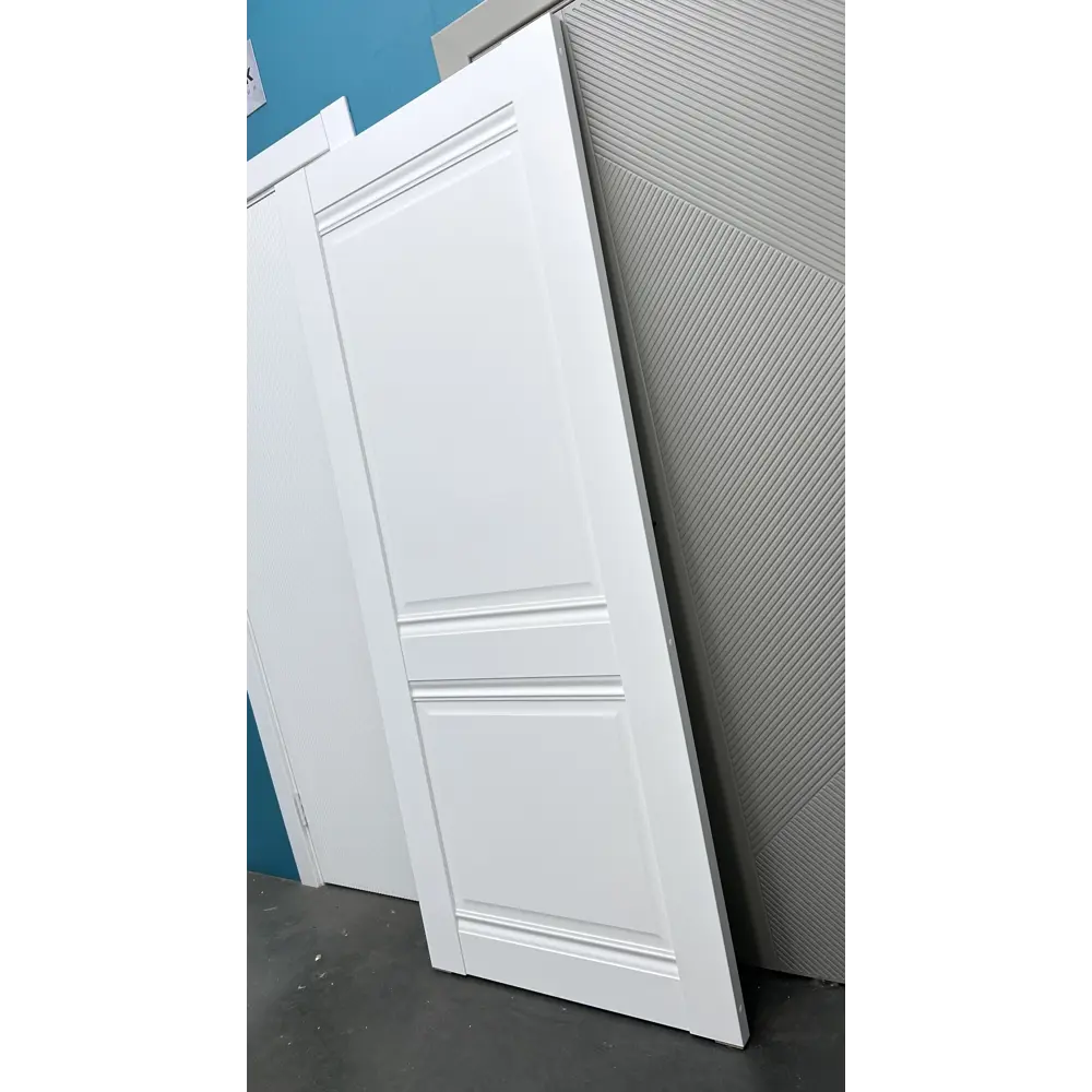 Фото 4 Комплект межкомнатной двери Wanmark София 2 глухая 200x60см Полипропилен цвет белый с коробом и наличниками Фото 4 Комплект межкомнатной двери Wanmark София 2 глухая 200x60см Полипропилен цвет белый с коробом и наличниками