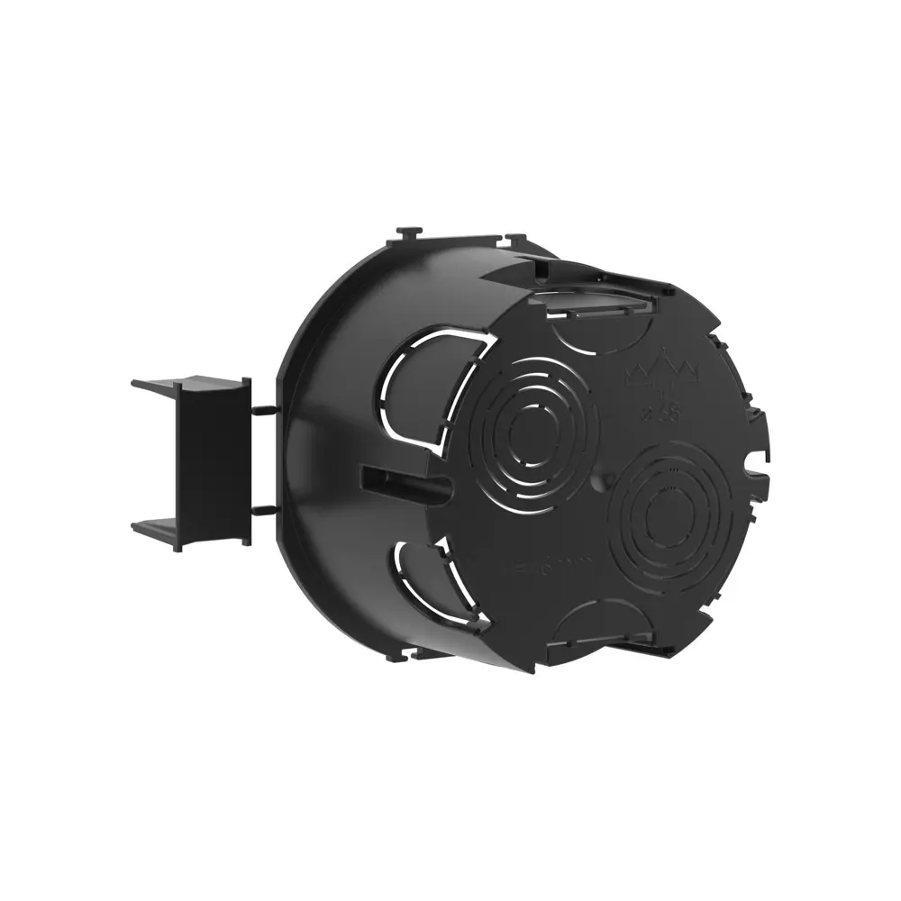 Фото 3 Подрозетник DKC 59301 2 модуля 65x69x71 мм под бетон и кирпич с лапками IP20 цвет черный Фото 3 Подрозетник DKC 59301 2 модуля 65x69x71 мм под бетон и кирпич с лапками IP20 цвет черный