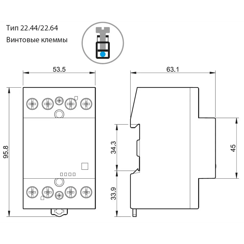 Фото Контактор модульный Finder 4NO 63А катушка 230В АС/DC Фото Контактор модульный Finder 4NO 63А катушка 230В АС/DC