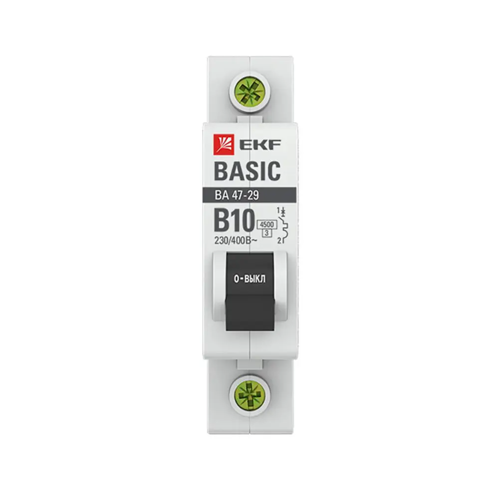 Фото 2 Автоматический выключатель EKF Basic BA47-29 1P B10 А 4.5 кА mcb4729-1-10-B Фото 2 Автоматический выключатель EKF Basic BA47-29 1P B10 А 4.5 кА mcb4729-1-10-B