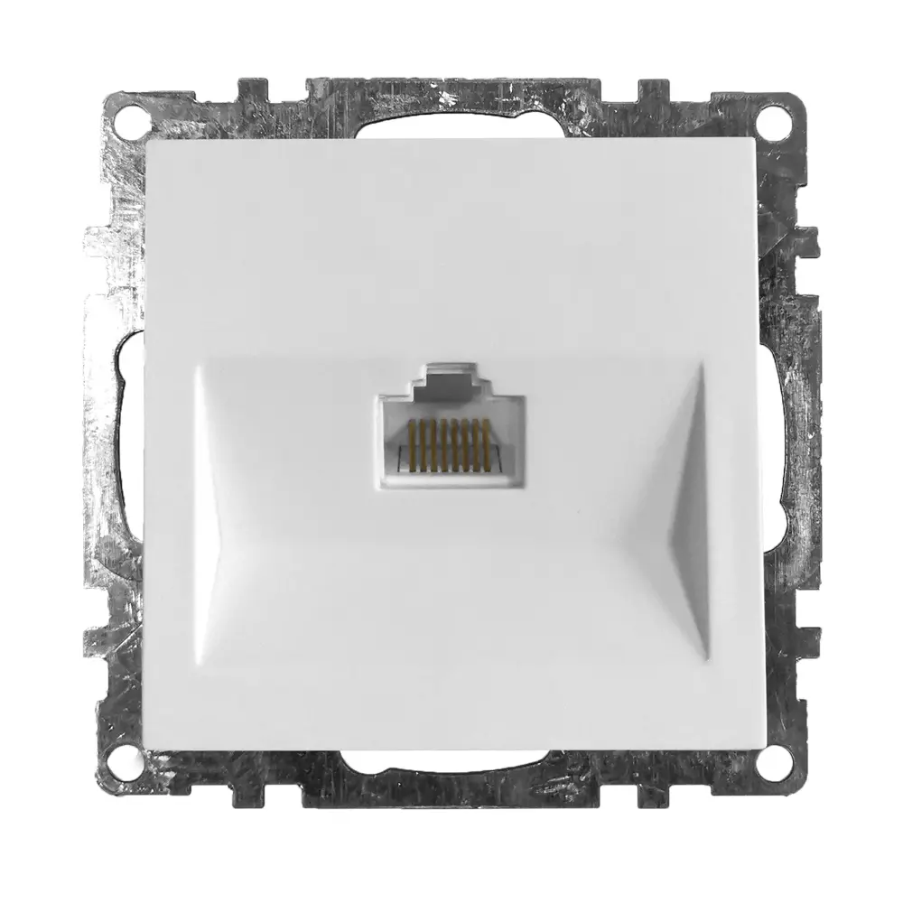Фото Розетка компьютерная 1-местная RJ-45 накладная Stekker Катрин GLS00-7107-01, цвет белый Фото Розетка компьютерная 1-местная RJ-45 накладная Stekker Катрин GLS00-7107-01, цвет белый