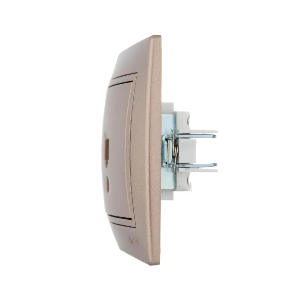 Фото 2 Розетка RJ45 встраиваемая Lezard MIRA 701-3131-139, цвет светло-коричневый Фото 2 Розетка RJ45 встраиваемая Lezard MIRA 701-3131-139, цвет светло-коричневый