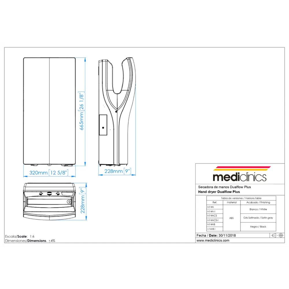 Фото Сушилка для рук Mediclinics Dualflow Plus M14ACS-I с HEPA-фильтром, ионизатором и регулировкой мощности, цвет серый матовый Фото Сушилка для рук Mediclinics Dualflow Plus M14ACS-I с HEPA-фильтром, ионизатором и регулировкой мощности, цвет серый матовый