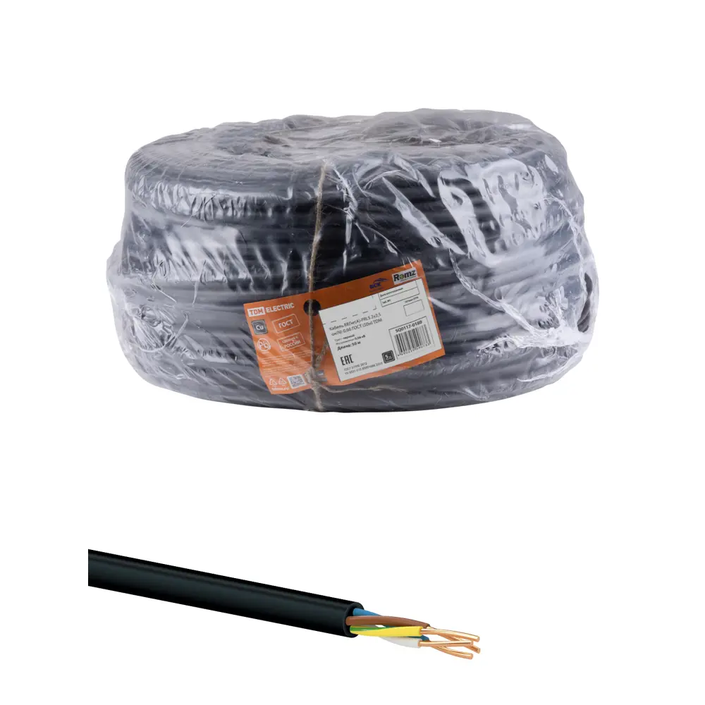 Фото Кабель Tdm Electric ВВГнг(А)-FRLS 2x2.5 ок(N)-0.66 ГОСТ 50 м Фото Кабель Tdm Electric ВВГнг(А)-FRLS 2x2.5 ок(N)-0.66 ГОСТ 50 м