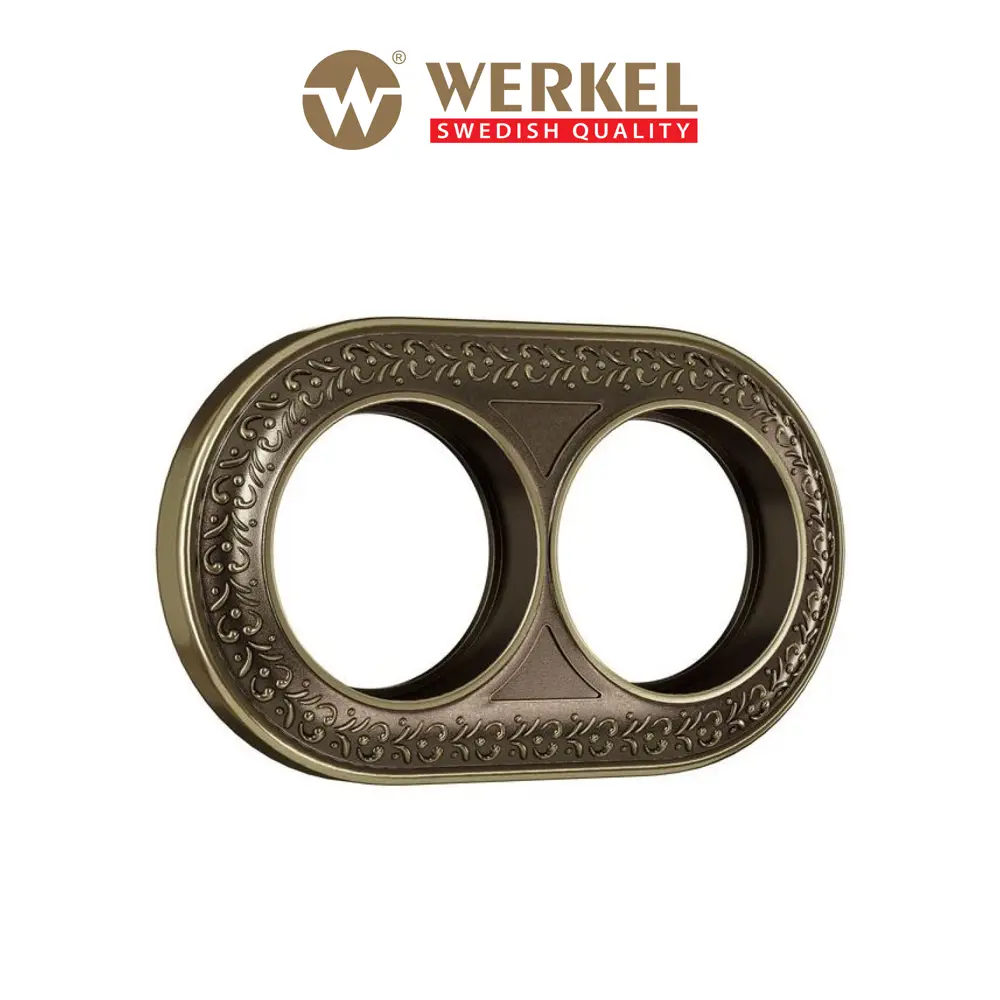 Фото Рамка для розеток и выключателей Werkel Antik Runda 2 поста цвет бронза Фото Рамка для розеток и выключателей Werkel Antik Runda 2 поста цвет бронза