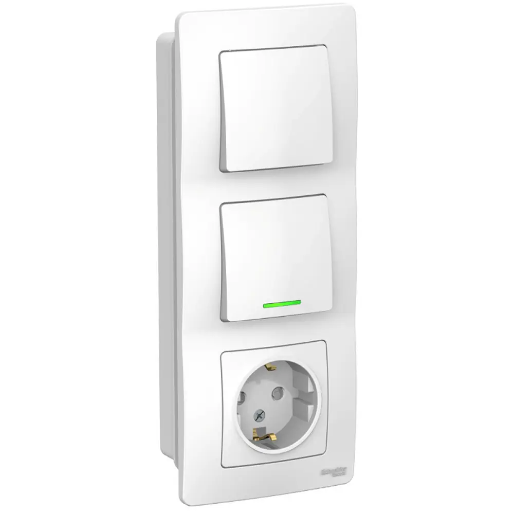 Фото Розетка с выключателем встраиваемые Schneider electric Blanca BLNBS101111 с заземлением с подсветкой цвет белый Фото Розетка с выключателем встраиваемые Schneider electric Blanca BLNBS101111 с заземлением с подсветкой цвет белый