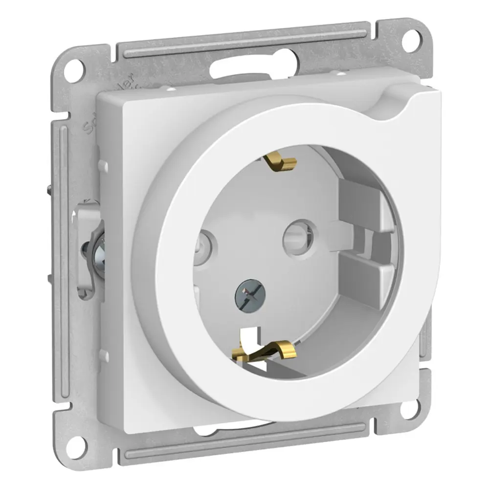 Фото Розетка встраиваемая Schneider electric AtlasDesign 7612619 с заземлением цвет белый Фото Розетка встраиваемая Schneider electric AtlasDesign 7612619 с заземлением цвет белый