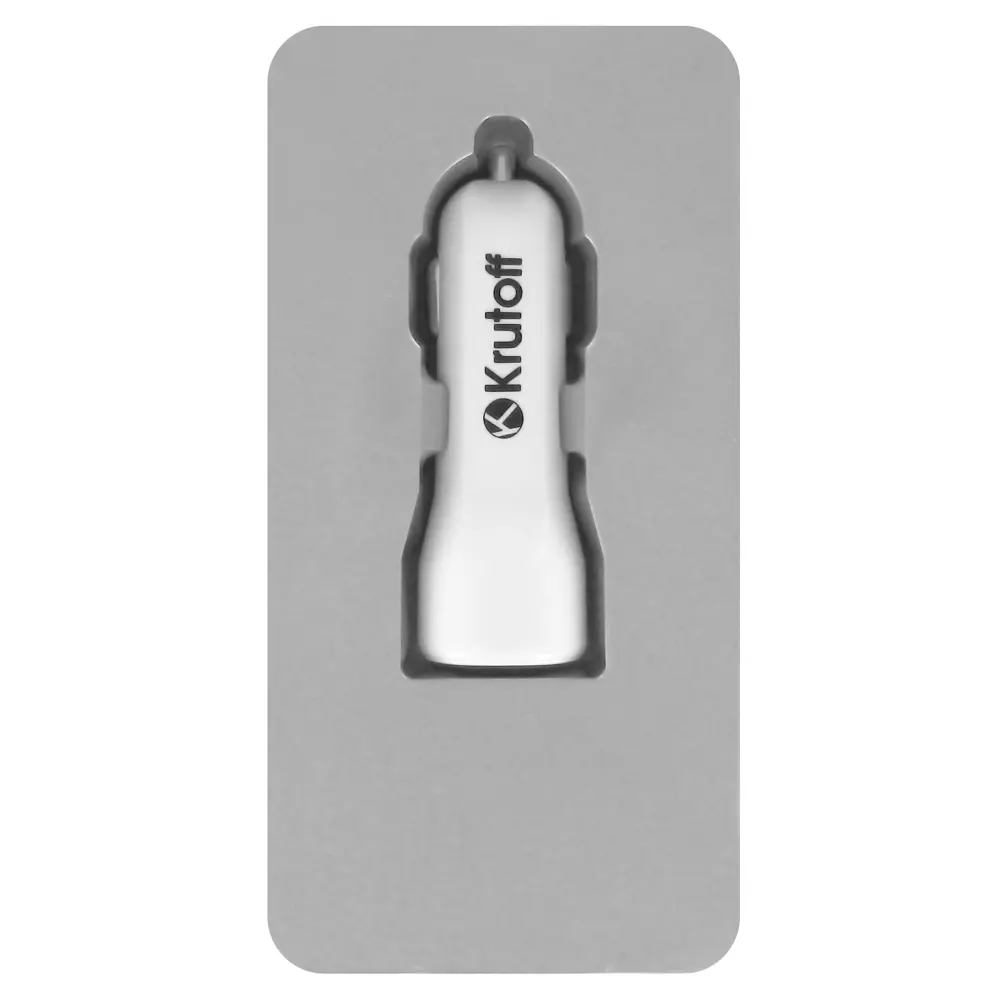 Фото 2 Зарядное устройство автомобильное Krutoff 03568 5 В 2 USB Фото 2 Зарядное устройство автомобильное Krutoff 03568 5 В 2 USB
