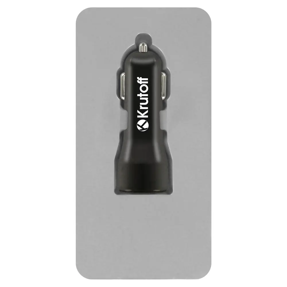 Фото 2 Зарядное устройство автомобильное Krutoff 03580 5 В 2 USB Фото 2 Зарядное устройство автомобильное Krutoff 03580 5 В 2 USB
