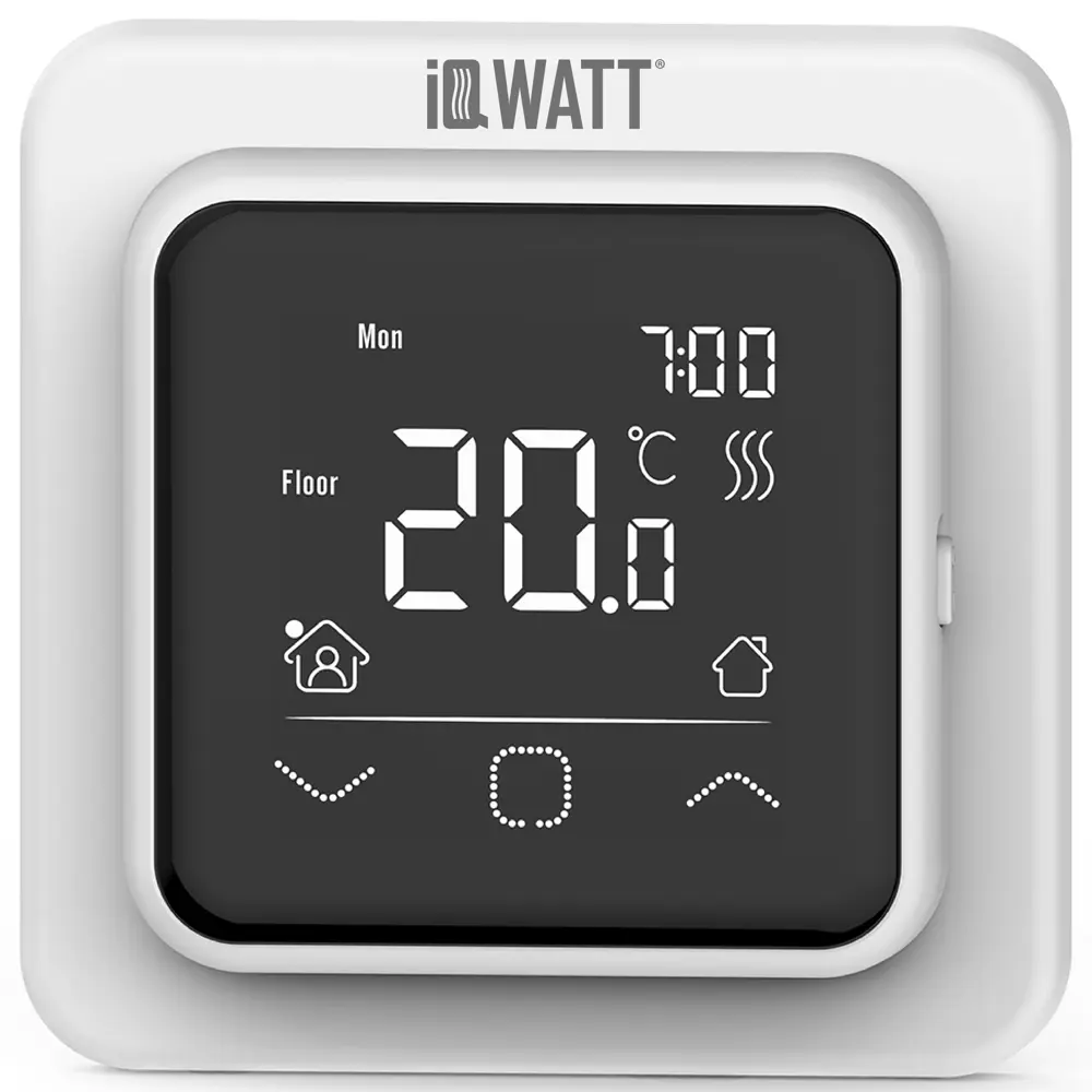 Фото Терморегулятор программируемый Iqwatt Smart heat цвет белый Фото Терморегулятор программируемый Iqwatt Smart heat цвет белый