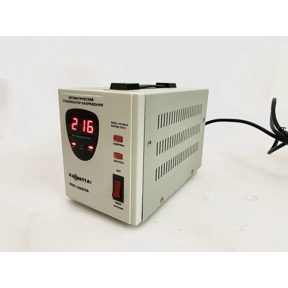 Фото 5 Стабилизатор напряжения Magnetta SDR-1000VA 600 Вт Фото 5 Стабилизатор напряжения Magnetta SDR-1000VA 600 Вт