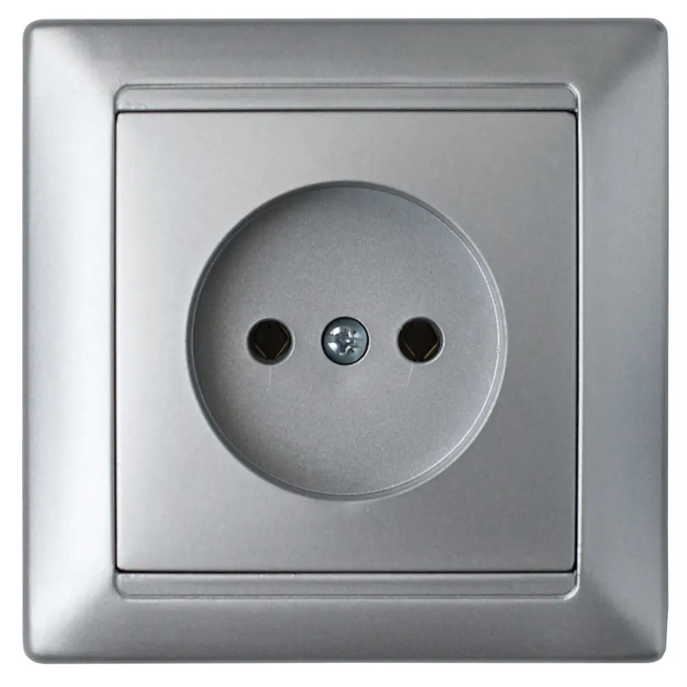 Фото Розетка встраиваемая Bylectrica Стиль РС16-305 цвет серебро