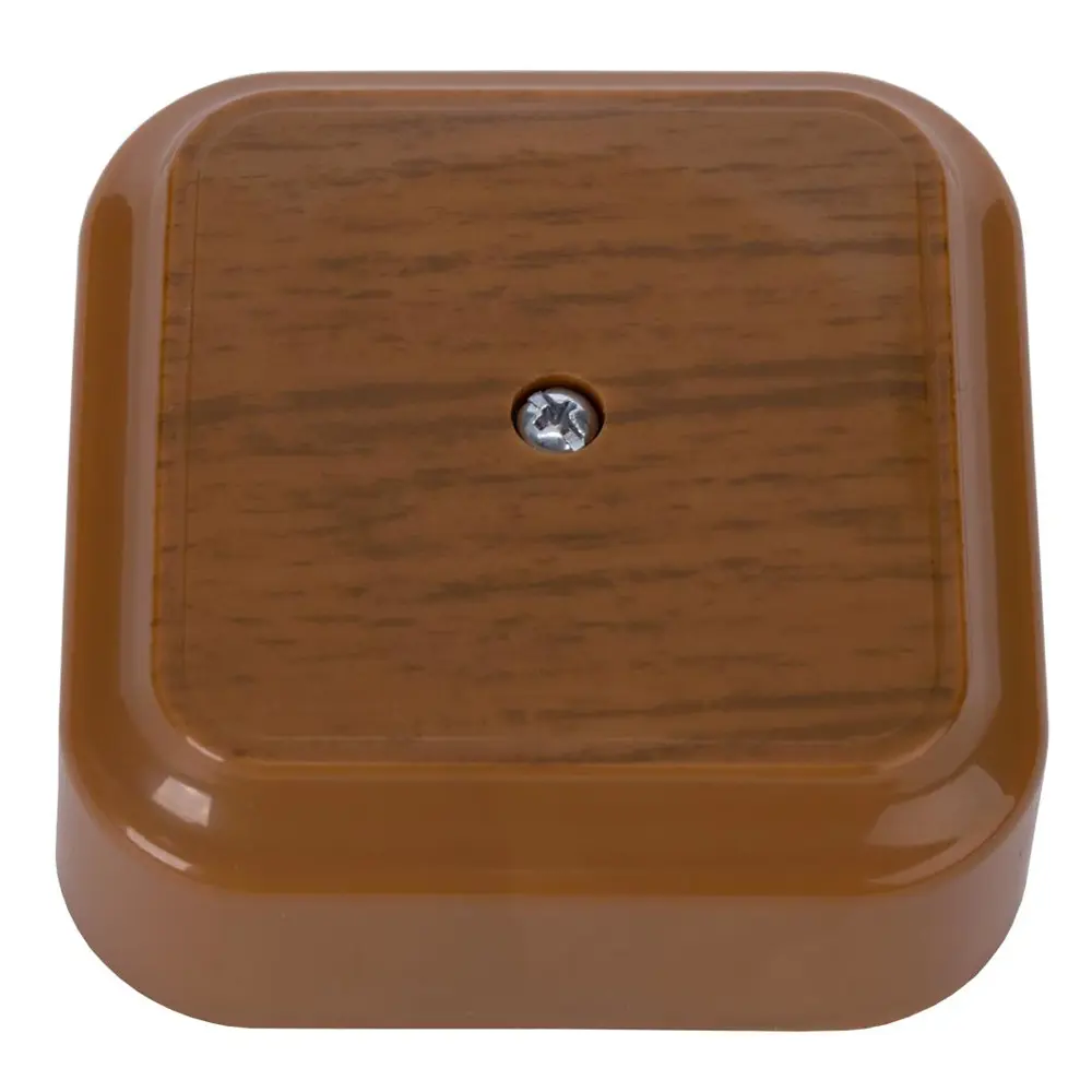 Фото Распределительная коробка Bylectrica 95x29x95 мм под кабель-канал цвет дуб темный, IP20 Фото Распределительная коробка Bylectrica 95x29x95 мм под кабель-канал цвет дуб темный, IP20