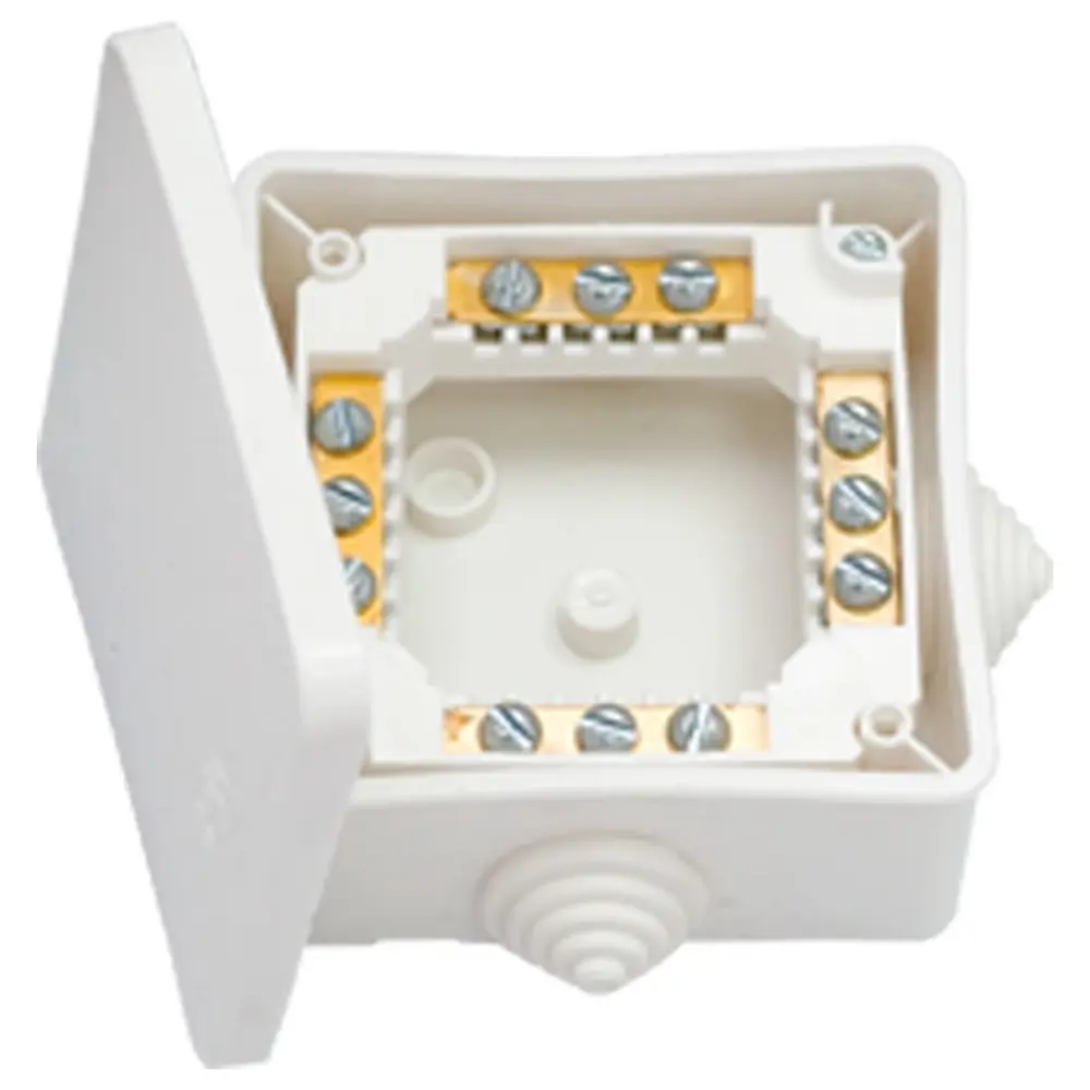 Фото Распределительная коробка Bylectrica IP44 с клеммной колодкой 80x80x415 мм 4 ввода (КМ-222) Фото Распределительная коробка Bylectrica IP44 с клеммной колодкой 80x80x415 мм 4 ввода (КМ-222)