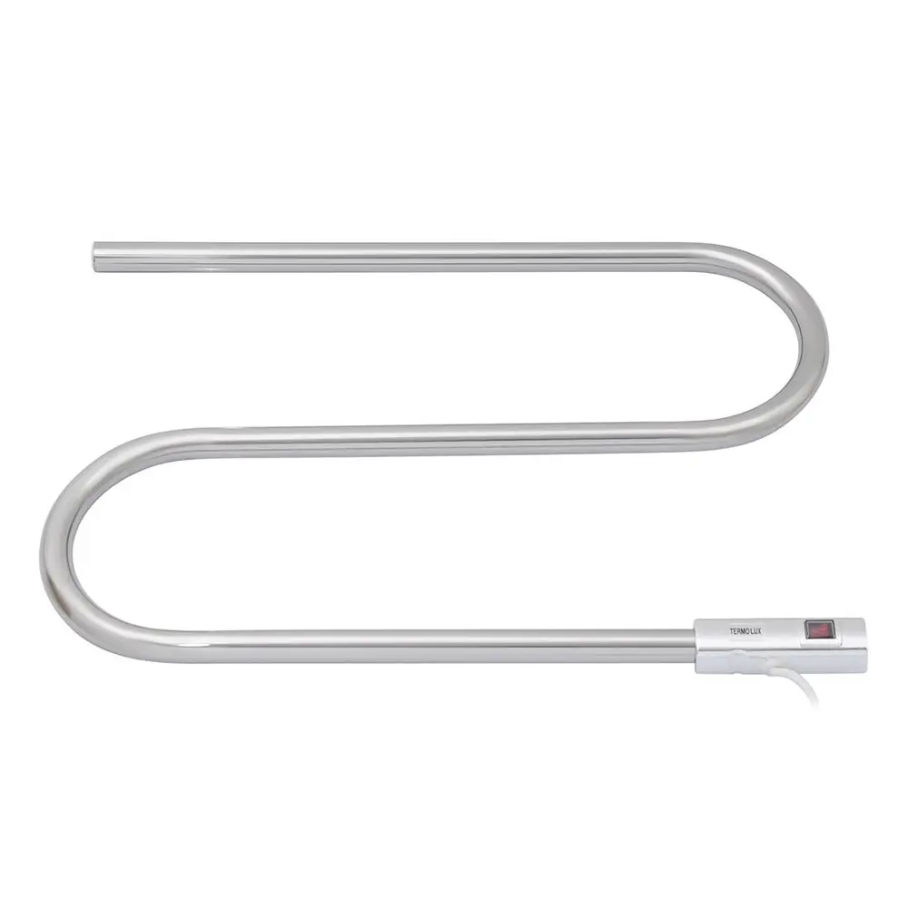 Фото Полотенцесушитель электрический Termlux 600x420 мм 40 Вт S-образный цвет хром Фото Полотенцесушитель электрический Termlux 600x420 мм 40 Вт S-образный цвет хром