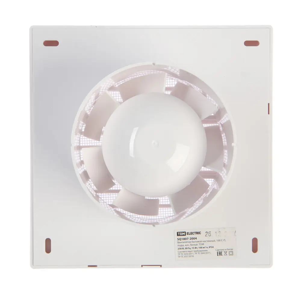 Фото 3 Вытяжной вентилятор Tdm electric SQ1807-0103 D100 мм 40 дБ 100 м³/ч цвет белый Фото 3 Вытяжной вентилятор Tdm electric SQ1807-0103 D100 мм 40 дБ 100 м³/ч цвет белый