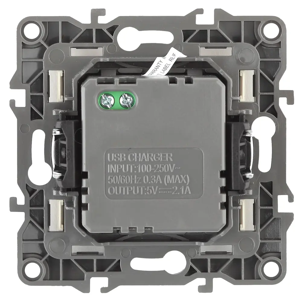 Фото 2 Розетка USB ЭРА 12-4110-12 230В/5В-2100мА IP20 цвет графит Фото 2 Розетка USB ЭРА 12-4110-12 230В/5В-2100мА IP20 цвет графит
