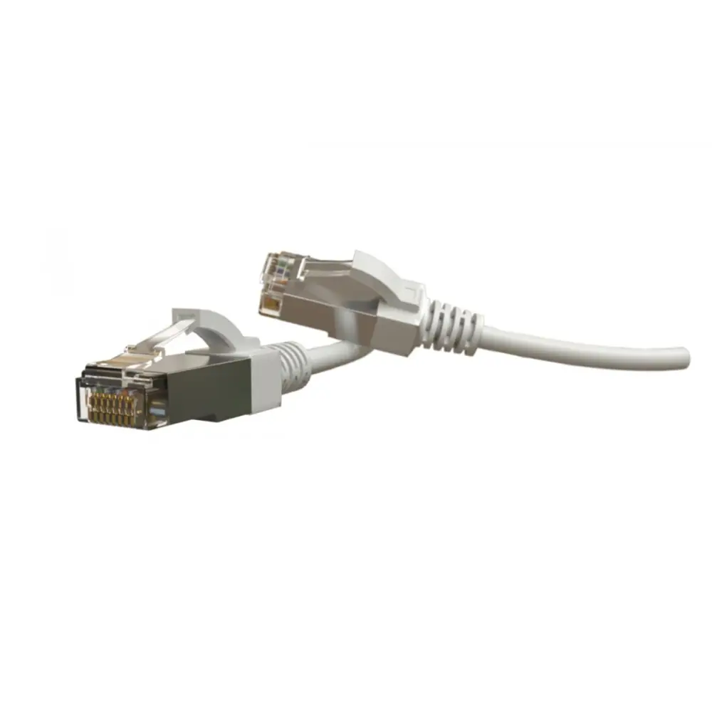 Фото Патч-корд Hyperline S/FTP Ethernet Lan категория 6 витой LSZH 2 м белый Фото Патч-корд Hyperline S/FTP Ethernet Lan категория 6 витой LSZH 2 м белый