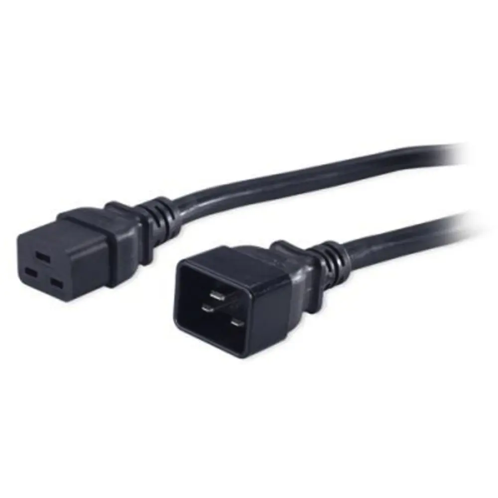 Фото Кабель питания Hyperline IEC 320 C19 - IEC 320 C20 (3x1.5) 16A прямая вилка 3м цвет черный