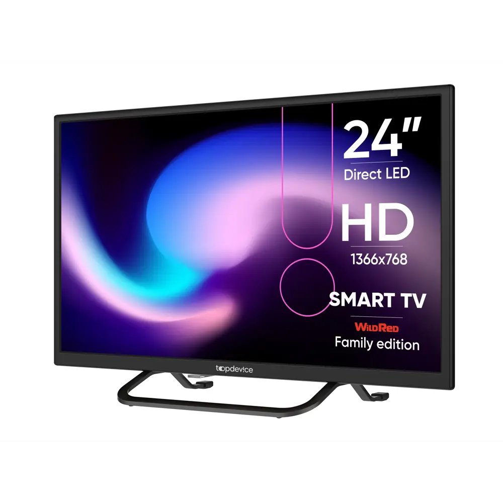 Фото 4 Телевизор Topdevice Smart TV WildRed 24" 60 см цвет черный Фото 4 Телевизор Topdevice Smart TV WildRed 24" 60 см цвет черный
