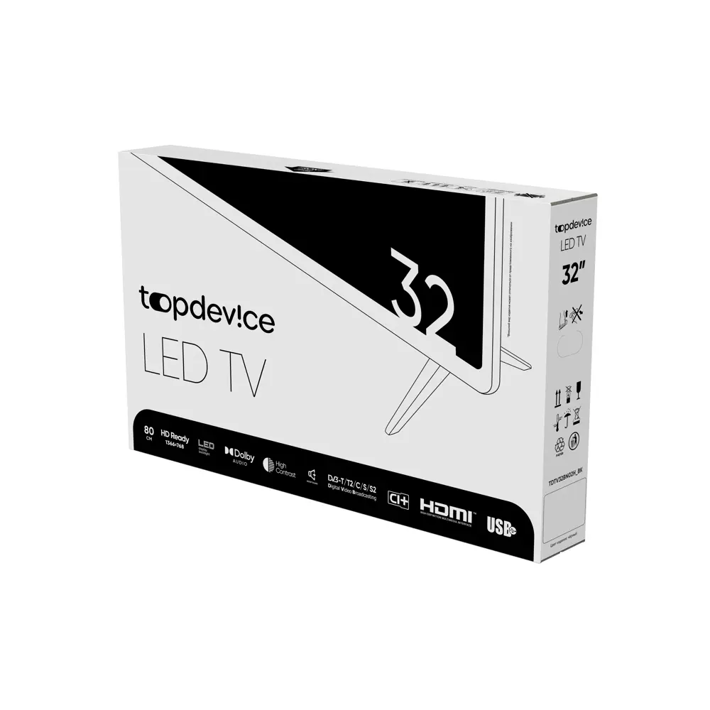 Фото 10 Телевизор Topdevice LED 32" 80 см цвет черный Фото 10 Телевизор Topdevice LED 32" 80 см цвет черный
